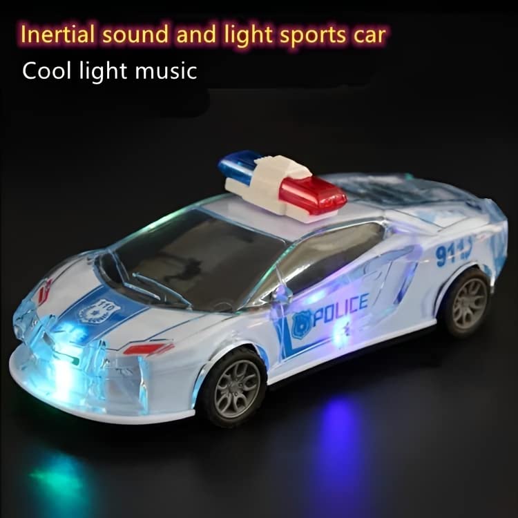 Branded Police Car with Lights, Push & Go Powered, Music and Siren Sound Car Toy for Kids Toy Vehicle Playsets ( Made in - Bhavnagar Deodap