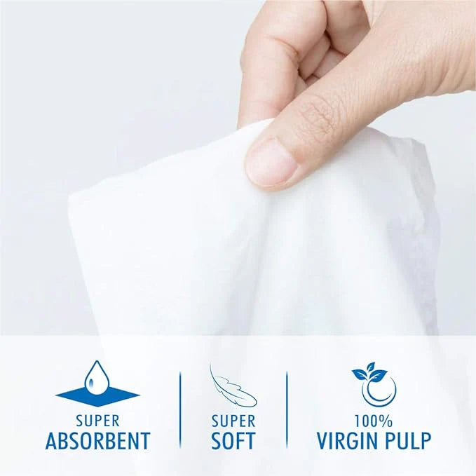 Tulips Facial/Car Tissue Paper, Super Soft & Pure, 100 Pulls x 2 Ply - Bhavnagar Deodap