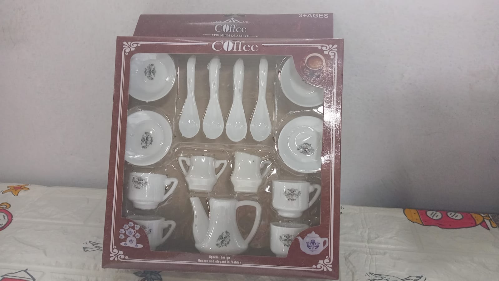 Coffee Kitchen Plastic Set Toy for Kids, Boys & Girls (15Pcs) - Bhavnagar Deodap