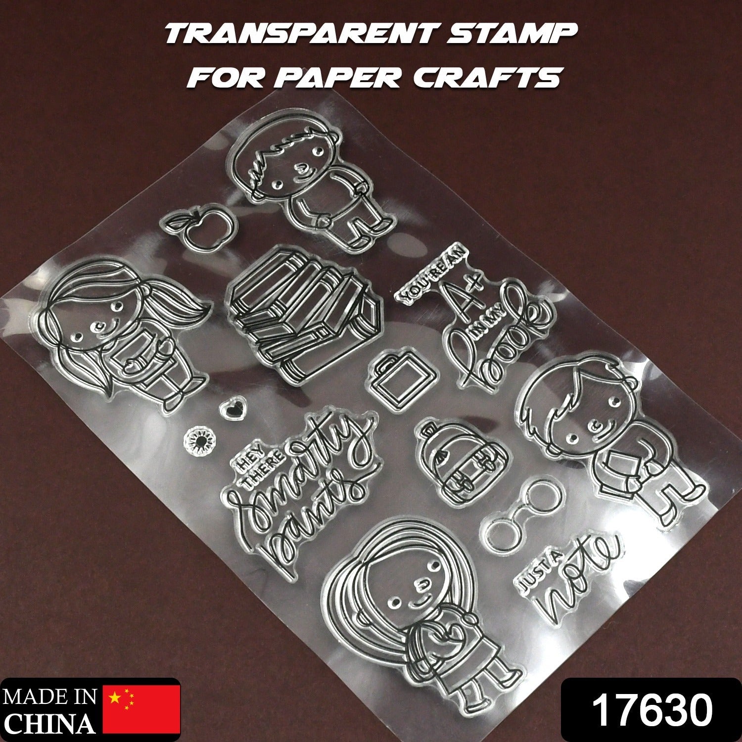 Reusable Rubber Stamp, TPR Stamp DIY Accessories Good Stamping Effect DIY Transparent Stamp Stick Repeatedly for Envelope for Diary for Invitation Letter Photo Album Decoration for Paper Crafts (Mix Design / 1 Set) - Bhavnagar Deodap