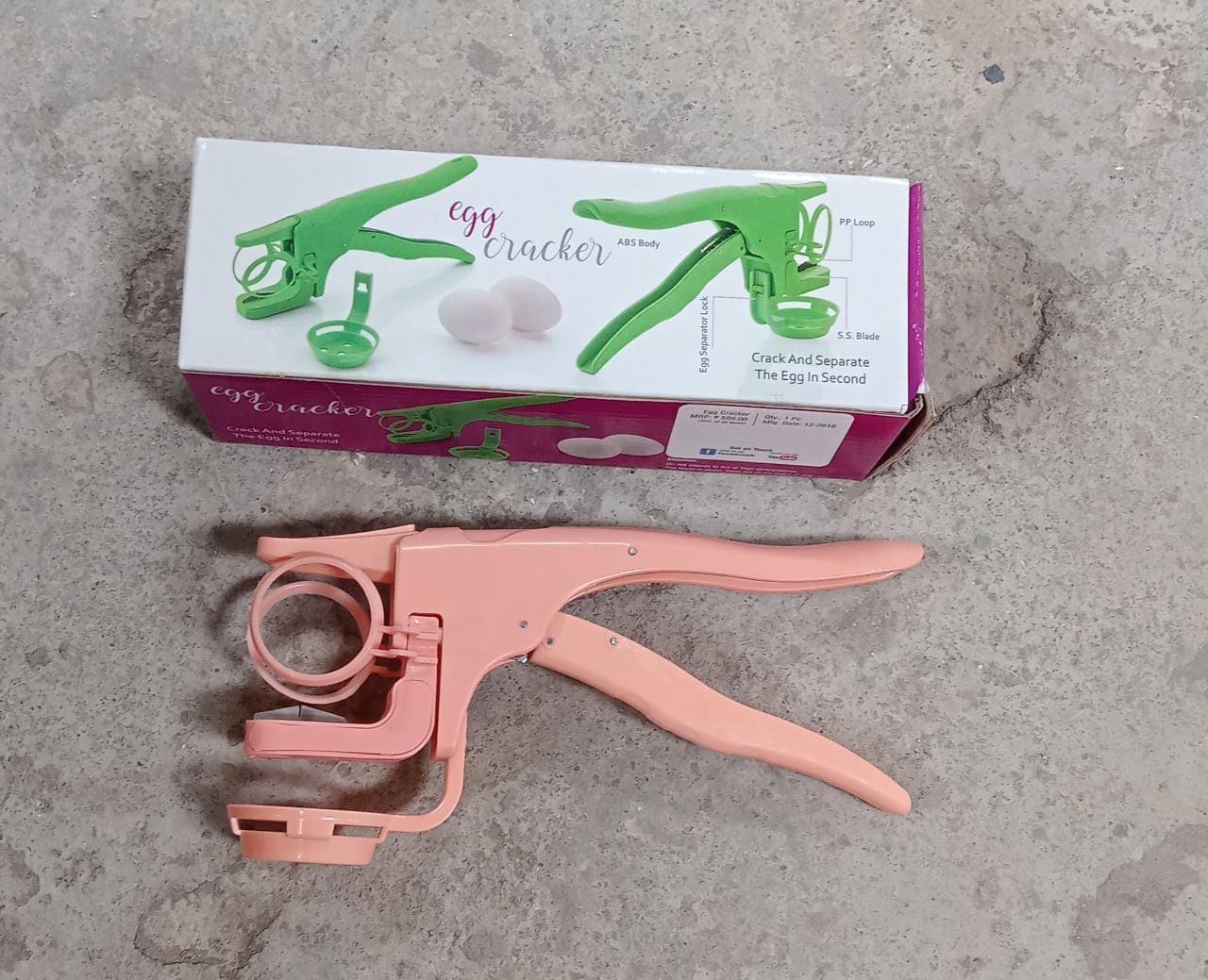 Plastic Handheld Egg Cracker with Separator - Bhavnagar Deodap