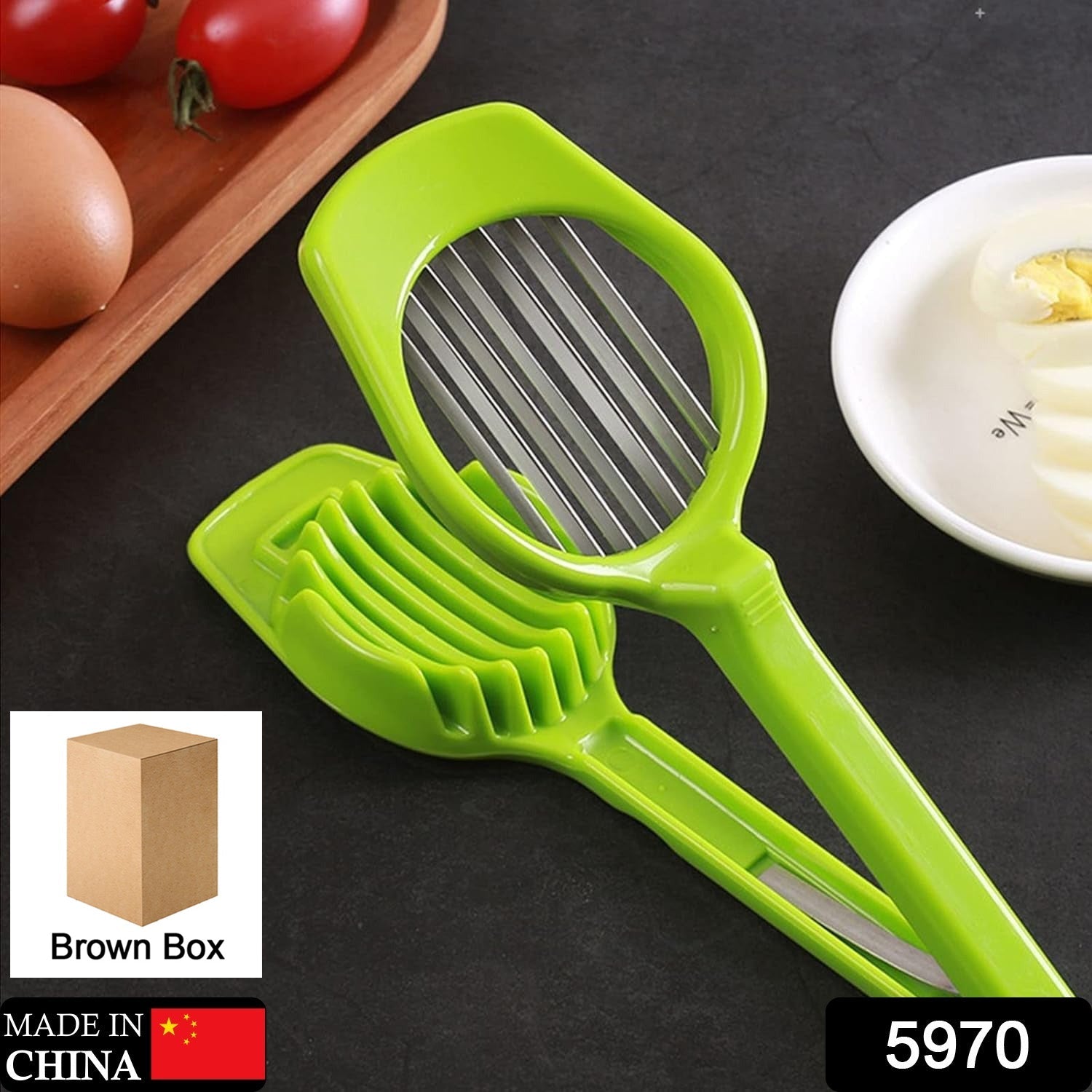 Multipurpose Slicer with Seven Blades, Egg Slicers Stainless Slicer, Strawberry, Tomato, Kiwi, Fruit Cutter, Divider Separator - Bhavnagar Deodap