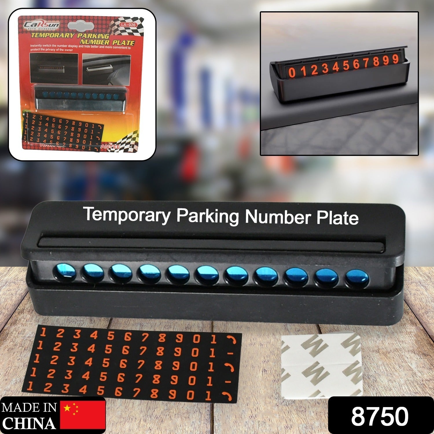 Temporary Car Parking Mobile Number Display with Magnetic Numbers Stickers,Car Parking Magnetic Mobile/Telephone Number Plate (1Pc)   - Bhavnagar Deodap