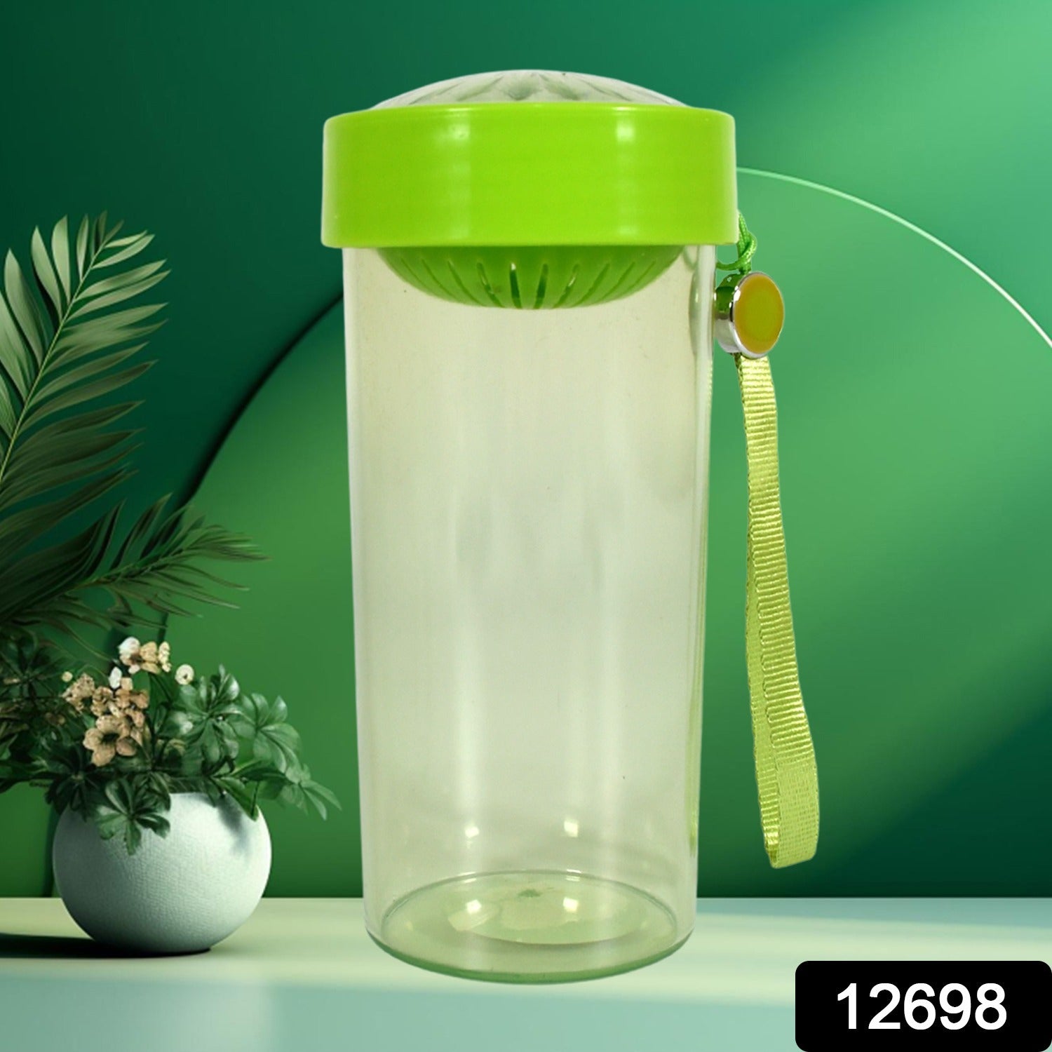 Premium Transparent Plastic water bottle With Dori Easy to Carry leakproof BPA-free, water Plastic water bottle for children, Home, School (1 Pc) - Bhavnagar Deodap