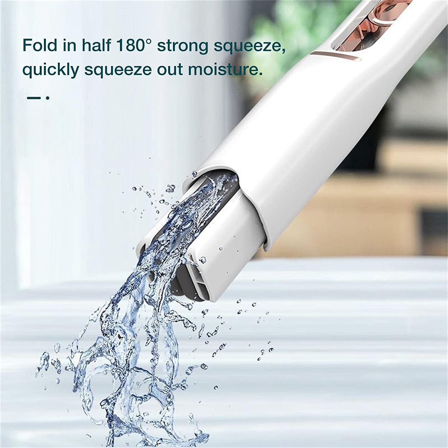 Portable Self-Squeeze Short Mop, Mini Hand Wash-Free Strong Absorbent Mop with 1 Cotton Head, Cleaning Sponge For Bathroom Kitchens Table - Bhavnagar Deodap