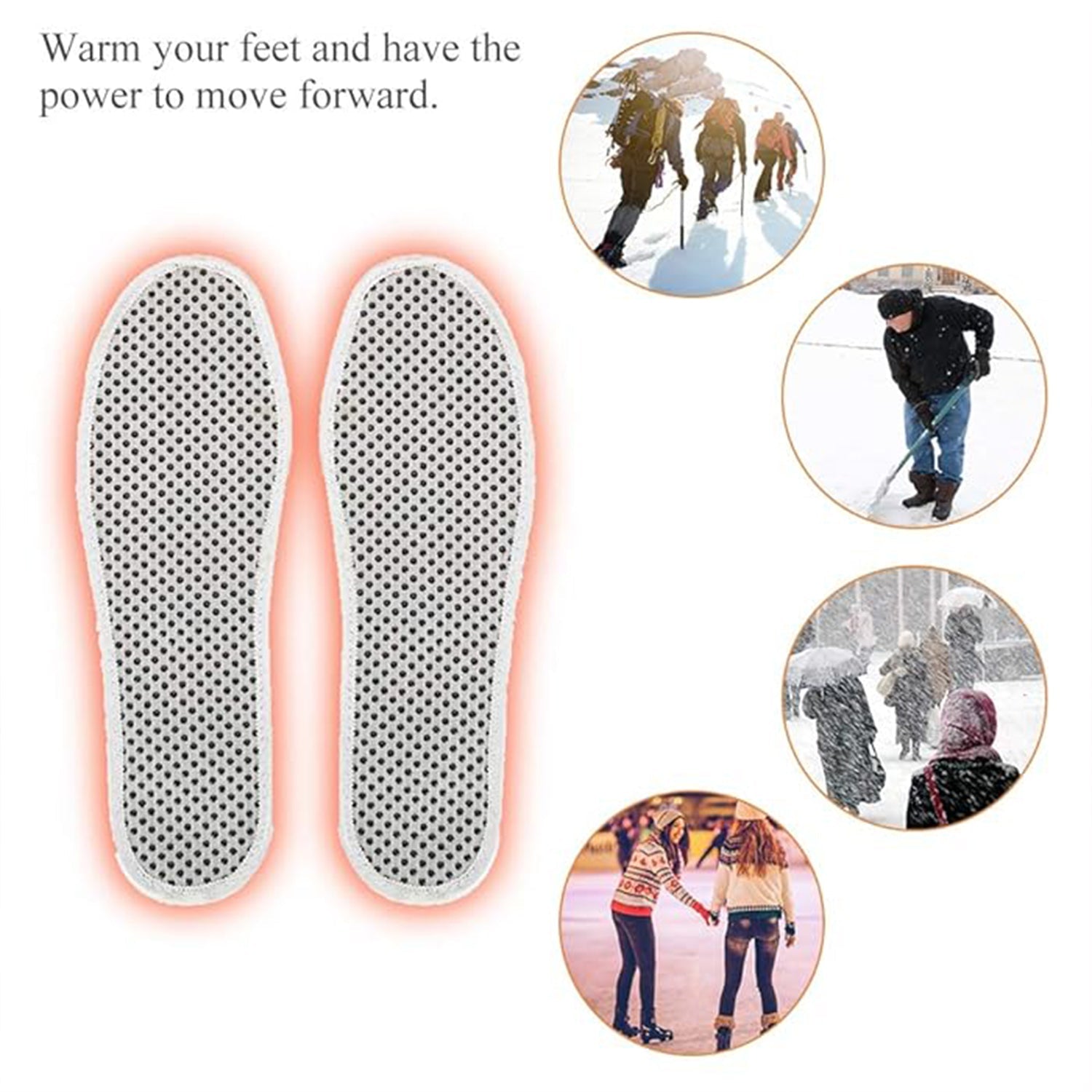 Massage Magnetic Self Heating Insole Shoe, Heating Insole for Women Men - Unisex Warm Insole - Thermal Insoles - Tourmaline Self Heating Shoe Inserts - Warm Shoe Pad (1 Pair) - Bhavnagar Deodap