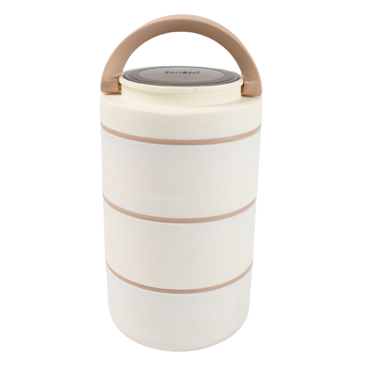 Ganesh Smart Stack 3 Layer Portable Lunch Box Stainless Steel Airtight Leak-Proof Lunch Box for Office, School, Picnic: Color May Vary (3 Layer) - Bhavnagar Deodap