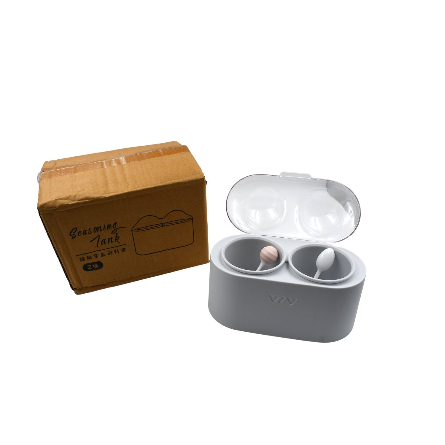 Spice Storage Containers, Condiment Jars, with Lid And Spoon, dust-proof And Moisture-proof, non-slip Bottom, tray Card Slot Design, detachable, easy To Clean, used To Contain Various Seasonings, plastic - Bhavnagar Deodap