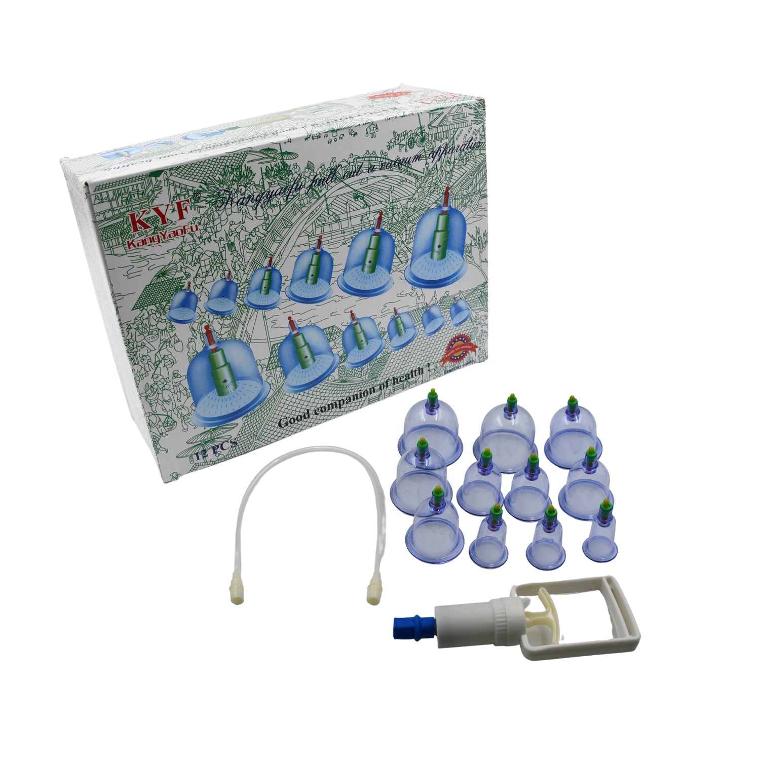 Suction Cups with Vacuum Pump, Suction Cup Set, Full Body Suction Cups, Acupuncture Suction Cups, Suction Cups for Therapy Suction and Body Massage, Deep Tissues, Muscle Relaxers 12 in 1 - Bhavnagar Deodap