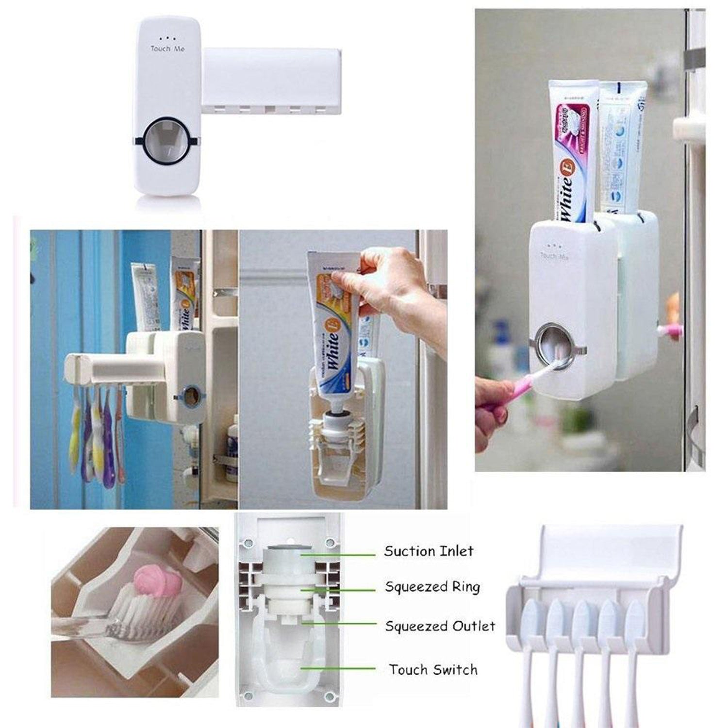 Toothpaste Dispenser & Tooth Brush Holder - Bhavnagar Deodap