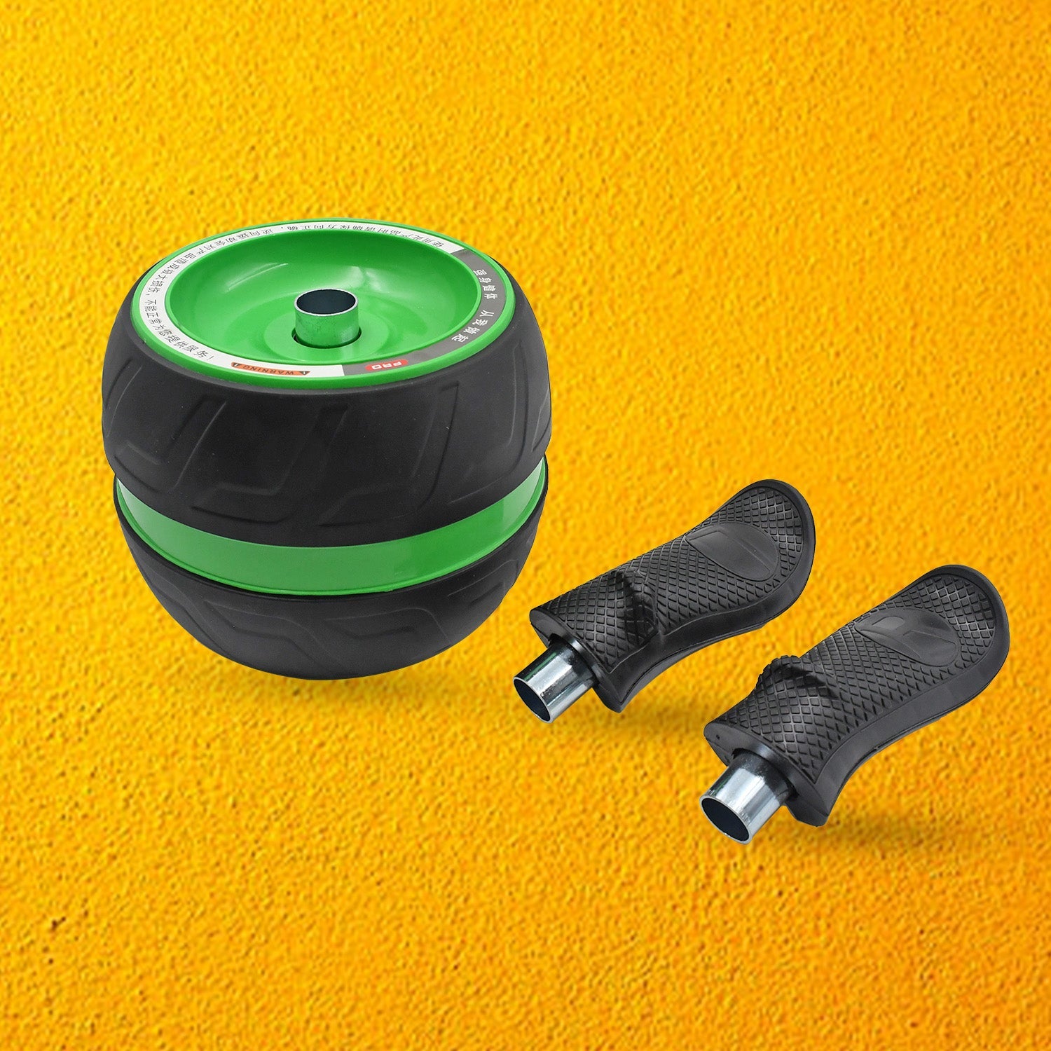 AB Carver Pro Roller, Core Workout Abdominal Stomach Muscle Fitness Exercise Training Equipment with Knee Mat Perfect Wheel Trainer for Man, Woman Body building, Home Gym - Bhavnagar Deodap