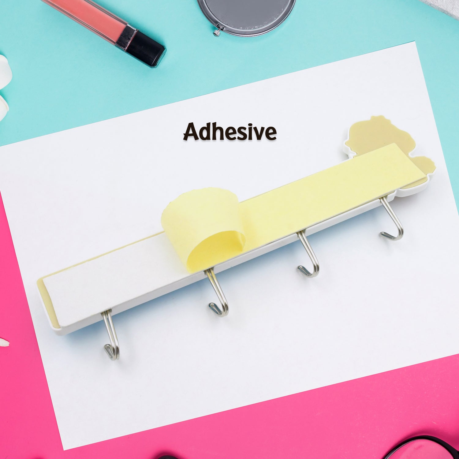 Multipurpose Strong Hook Self-Adhesive hooks for wall Heavy Plastic Hook, Sticky Hook Household For Home , Decorative Hooks, Bathroom & All Type Wall Use Hook , Suitable for Bathroom, Kitchen, Office (1pc) - Bhavnagar Deodap
