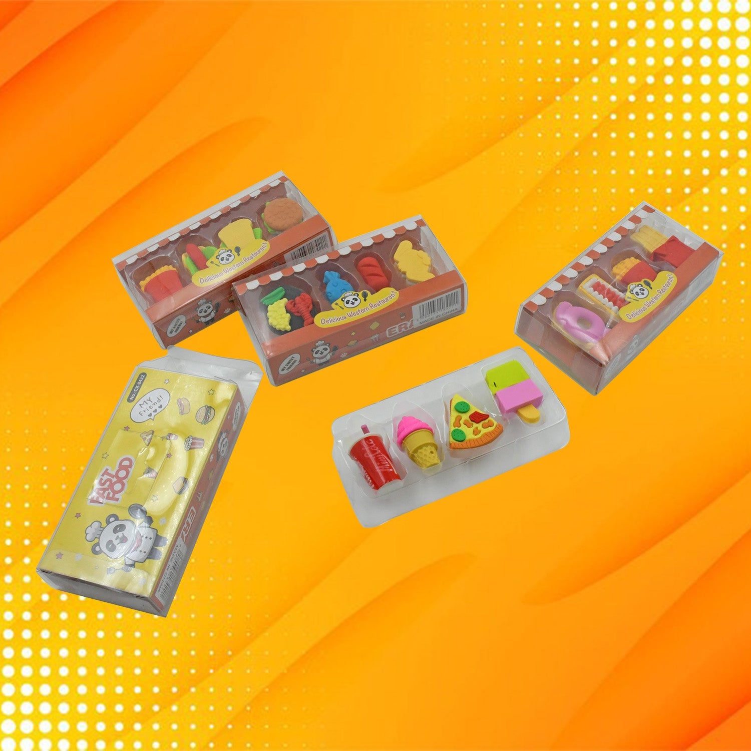 Fun Erasers for Kids! Mix & Match: Food & Drink Erasers (Set of 1) - Bhavnagar Deodap