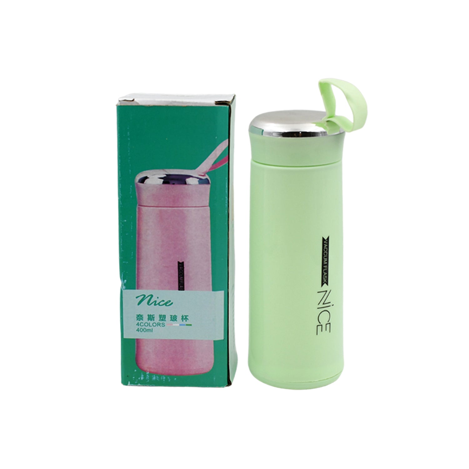 outdoor sport water bottle 400ml leak proof BPA-free for travel cold and hot water glass water bottle with daily water intake for gym and children (MOQ :-50 pc) - Bhavnagar Deodap