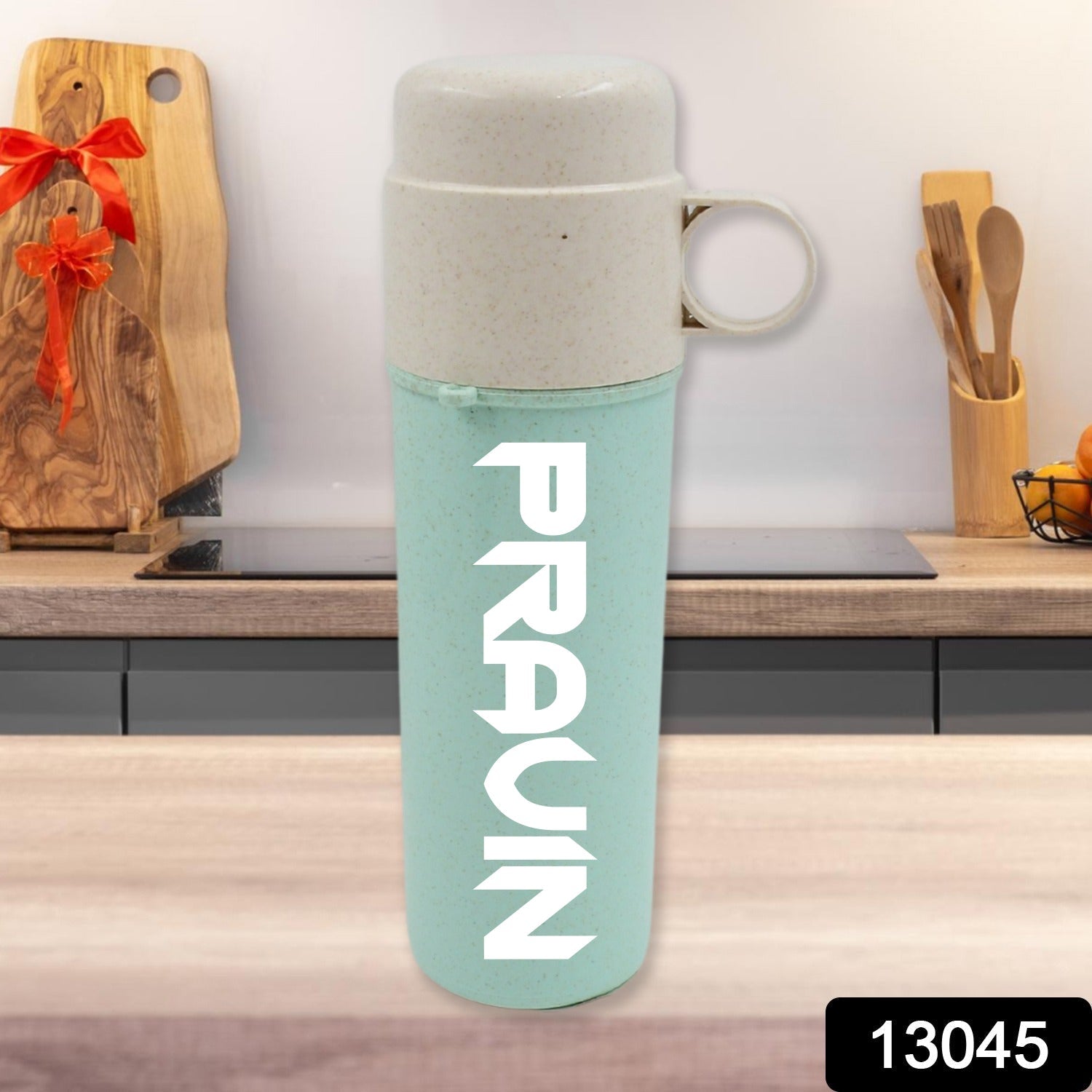 Customize Travel Coffee Cup Portable Water Bottle Wheat Straw Coffee Tea Mug Coffee Mug with Lids for Coffee Tea Portable for School (300 ML Approx) - Bhavnagar Deodap
