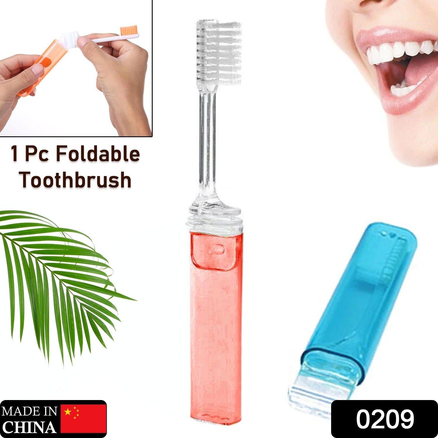 Foldable Toothbrushe Portable Folding Toothbrush Super Soft Bristle Travelling Toothbrush Fold Travel Camping Hiking Outdoor Easy To Take Teethbrush (1 pc ) - Bhavnagar Deodap