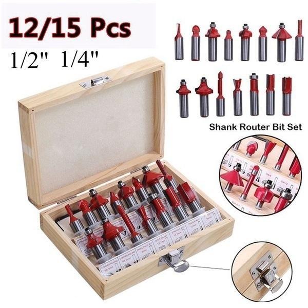 12 / 15pcs Milling Cutter Router Bit Set - Bhavnagar Deodap