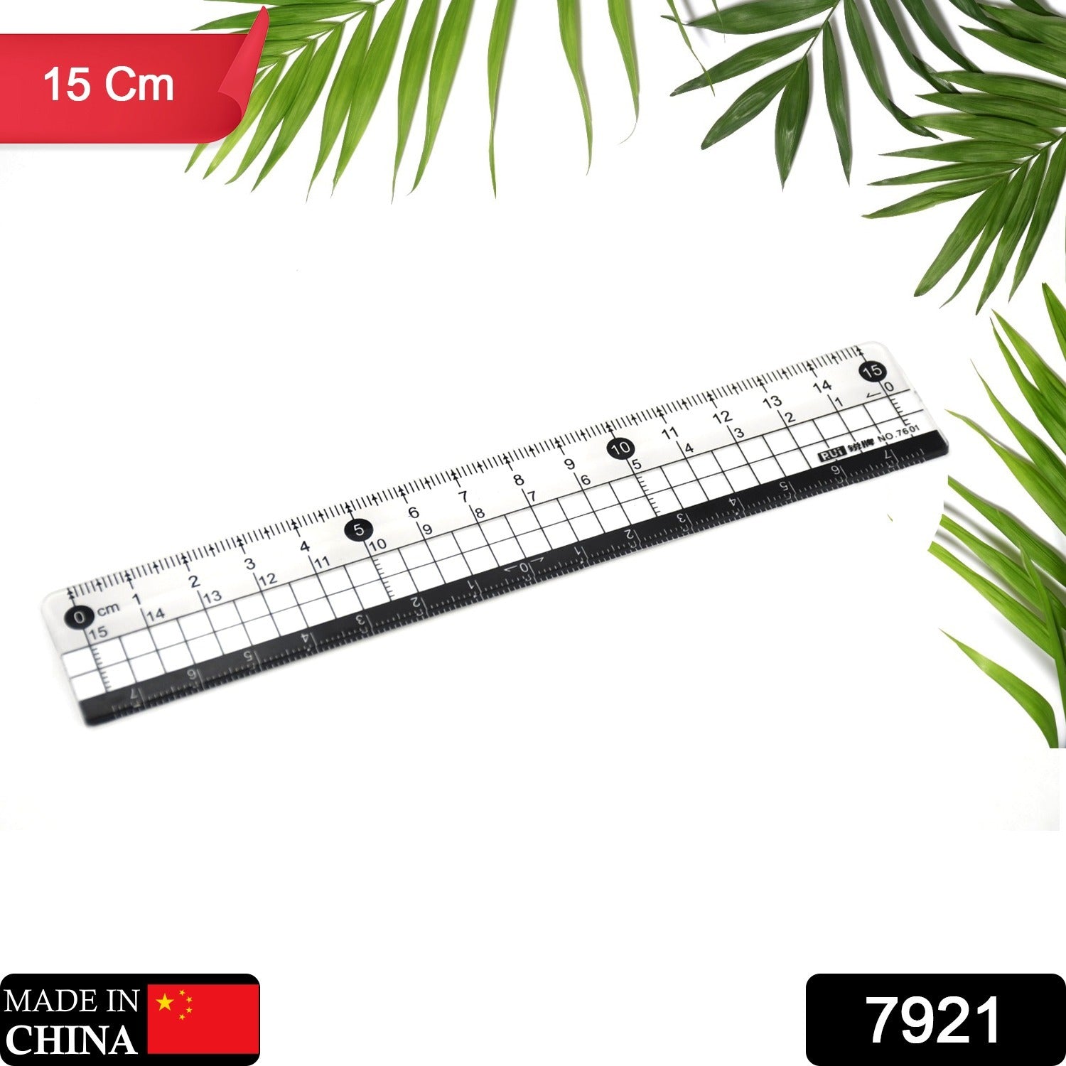 TRANSPARENT RULER, PLASTIC RULERS, FOR SCHOOL CLASSROOM, HOME, OR OFFICE (15 Cm) - Bhavnagar Deodap