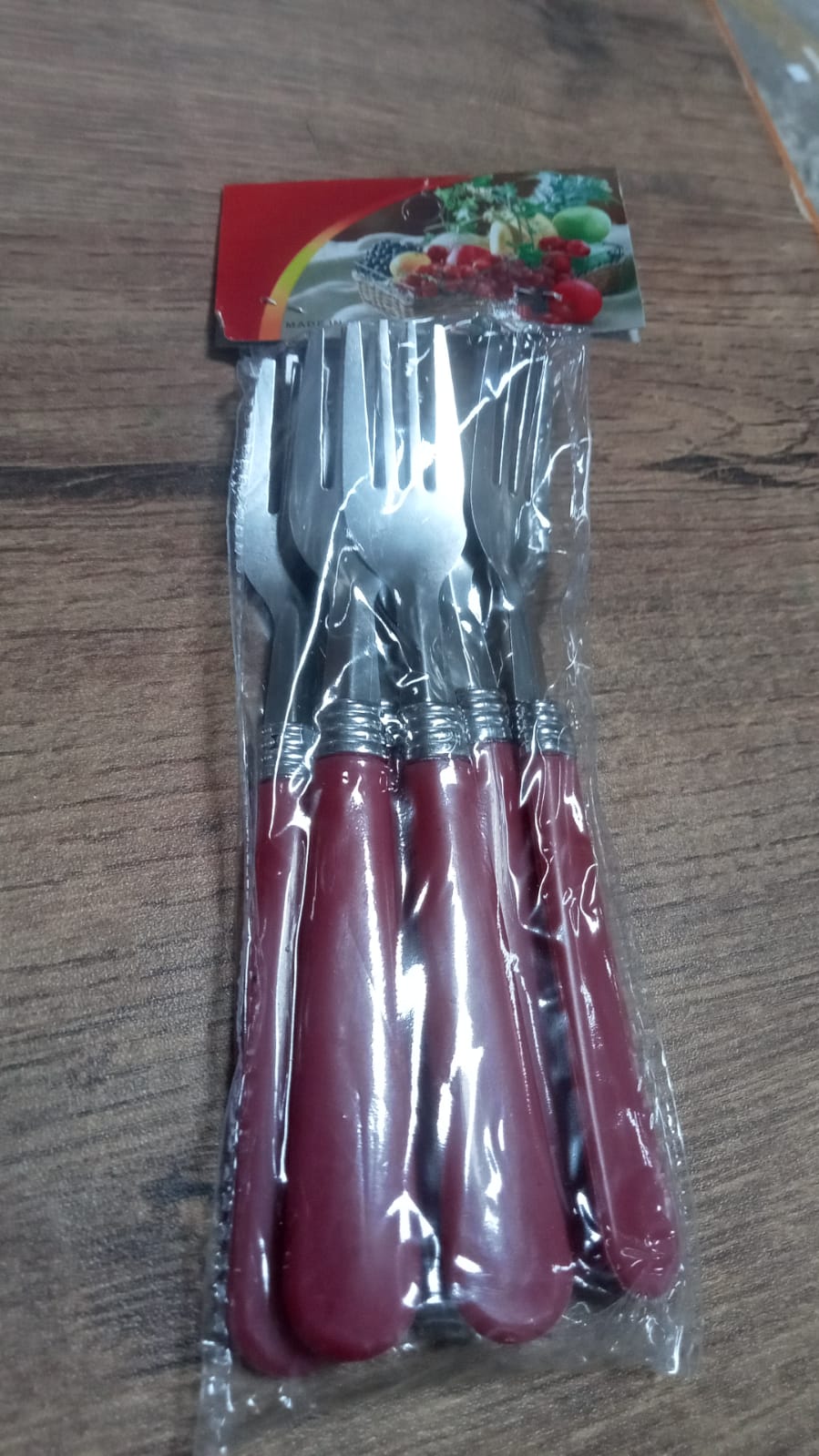 Stainless Steel Forks with Comfortable Grip Dining Fork Set of 6 Pcs - Bhavnagar Deodap