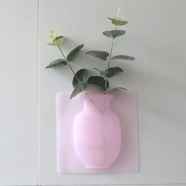 Wall Hanging Silicone Flower Pot Sticker Plant Rack for Decoration  (MultiColour) - Bhavnagar Deodap