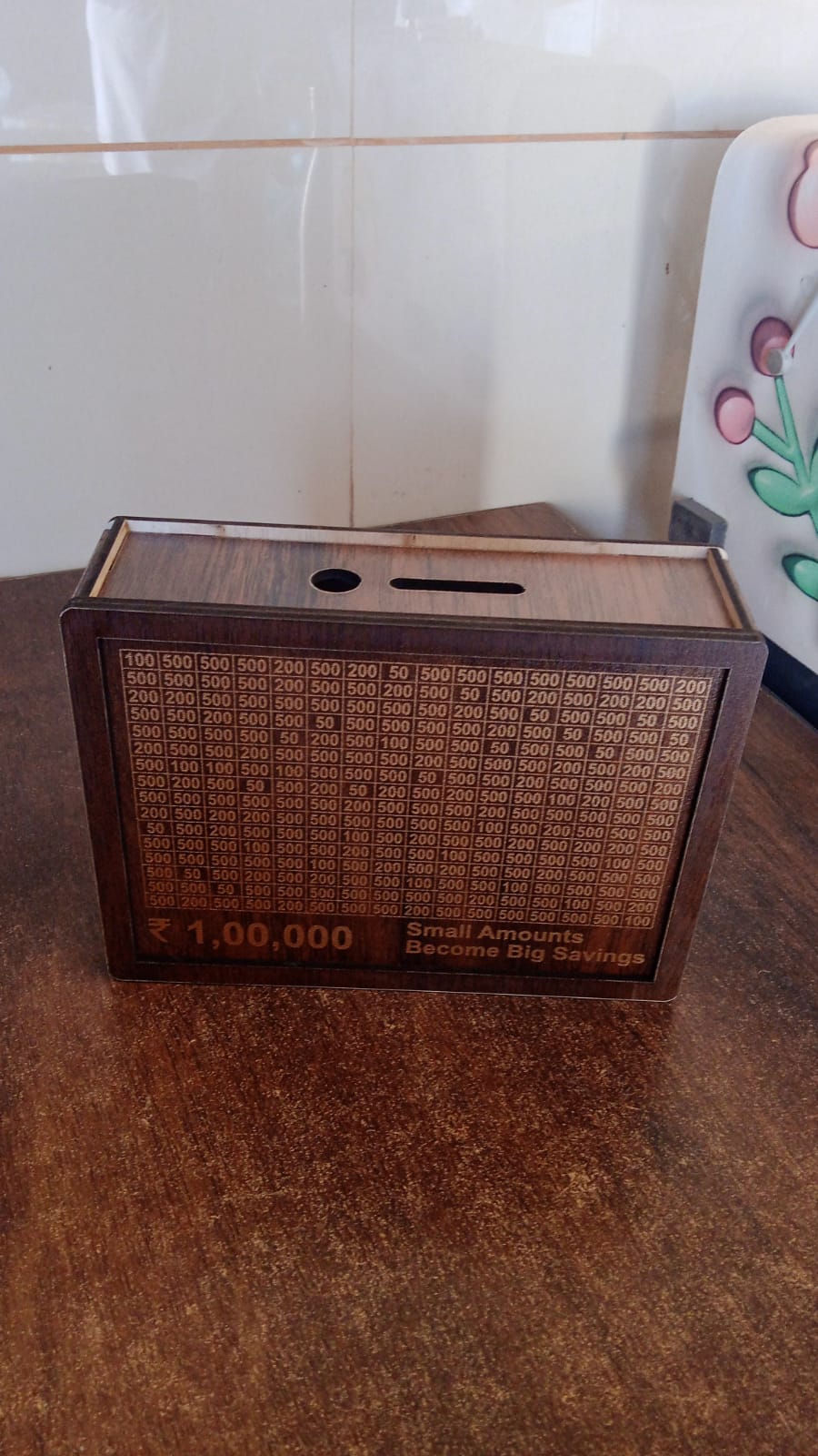 Wooden Money / Piggy Bank, Money Box (1 Pc / Pen Not Included) - Bhavnagar Deodap