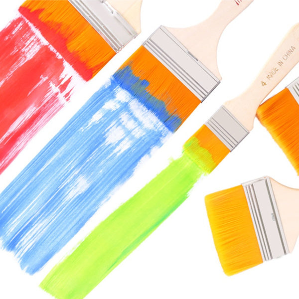 Artistic Flat Painting Brush - Set of 12 - Bhavnagar Deodap