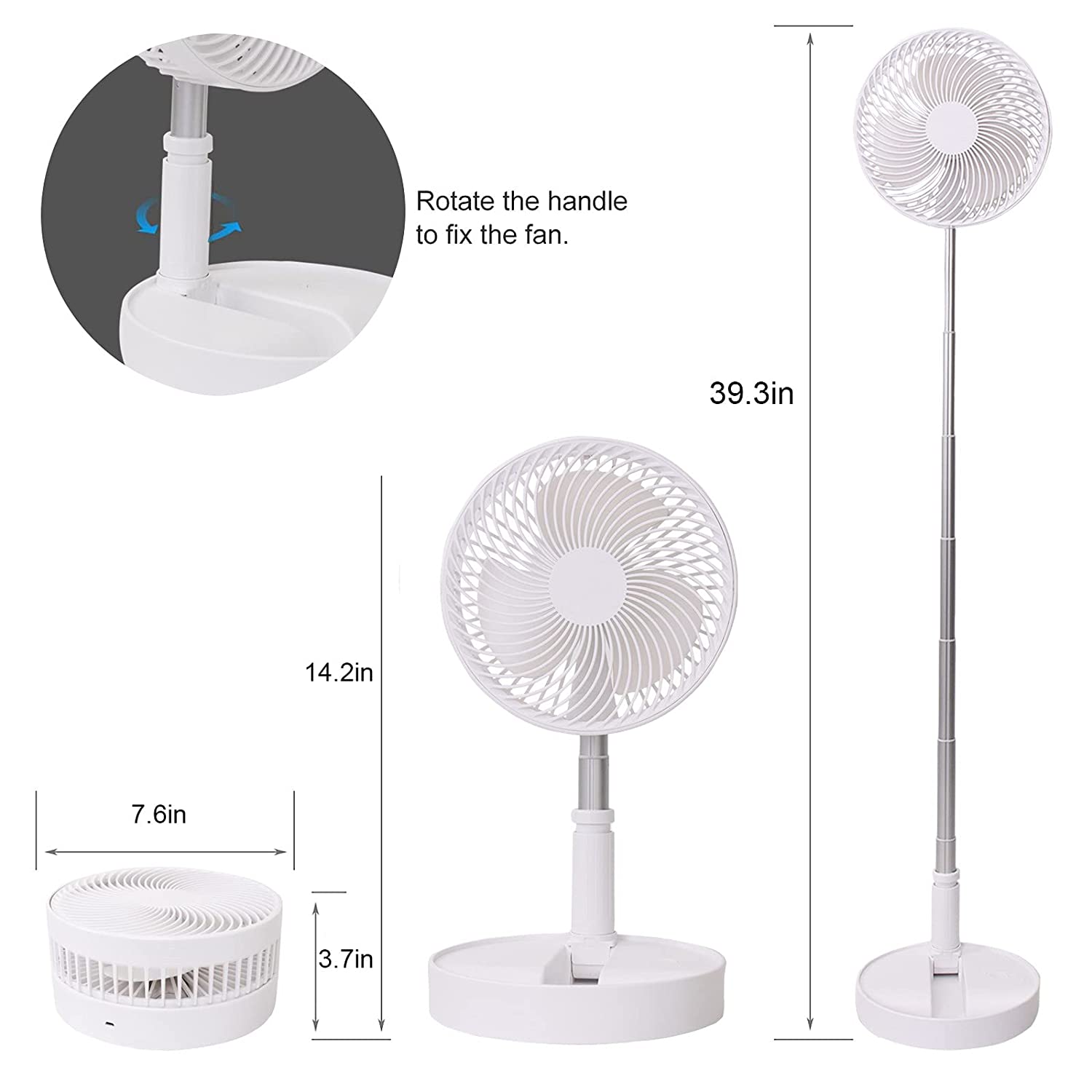 SILENT TABLE TOP PERSONAL FAN FOR BEDSIDE, OFFICE TABLE