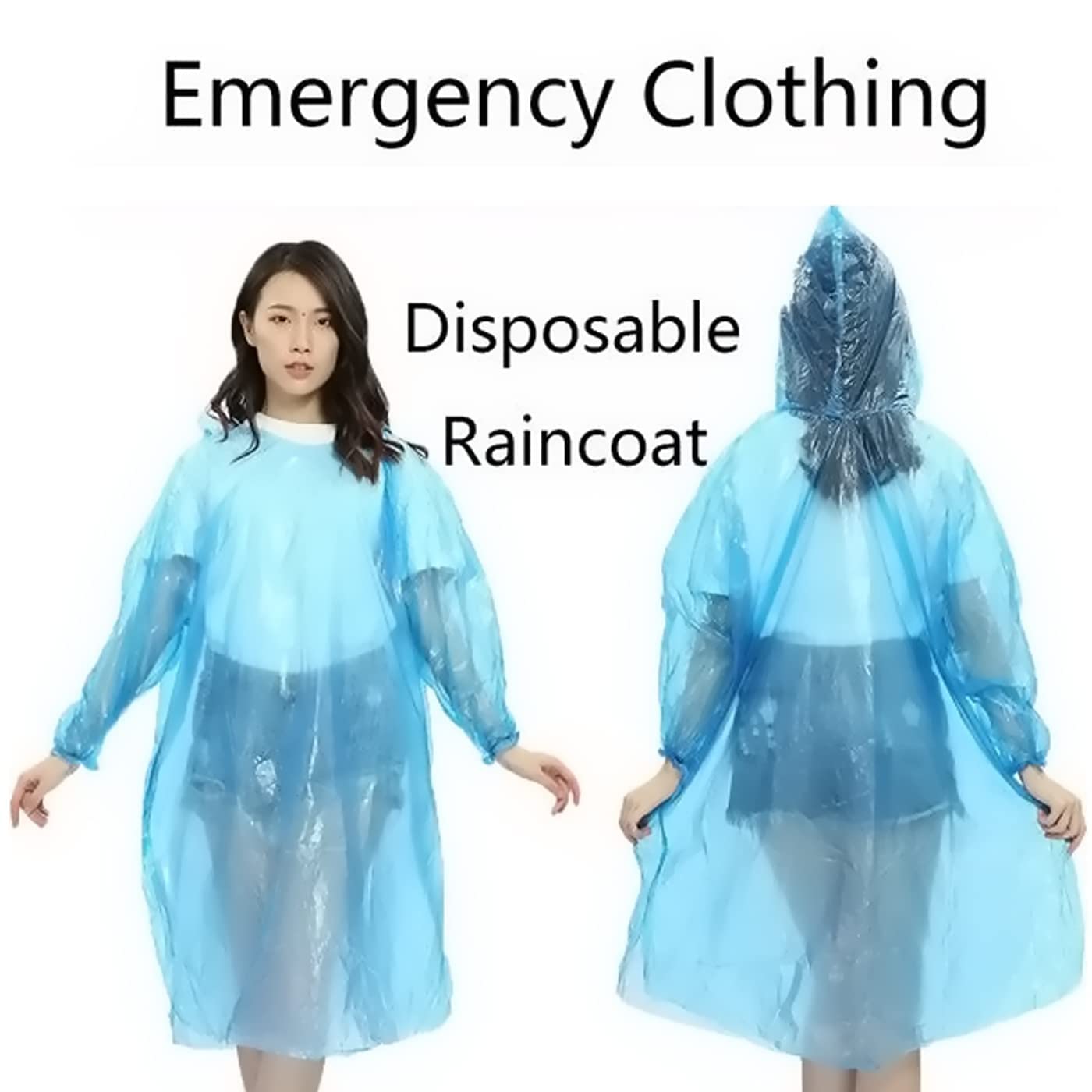 Portable Adult Rain Coat, Raincoat Waterproof Button Cardigan Portable Raincoat  Adult Outdoor Traveling Plastic Material Raincoat/Rain wear/Rain Suit for Outdoor Accessory (1pc) - Bhavnagar Deodap