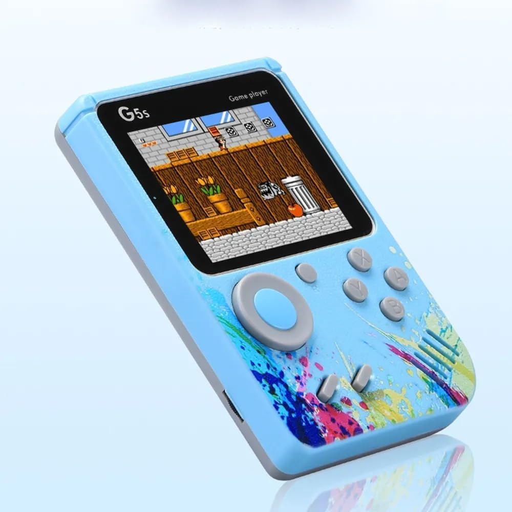 G5 Gamebox, 2 Players Gamepad:Video Game for Kids, 500 in 1 Retro Gaming Console, Handheld Classical Game Box Can Play On TV, 500 Games Like Contra, Tank, Bomber Man, USB Rechargeble, Age 3+