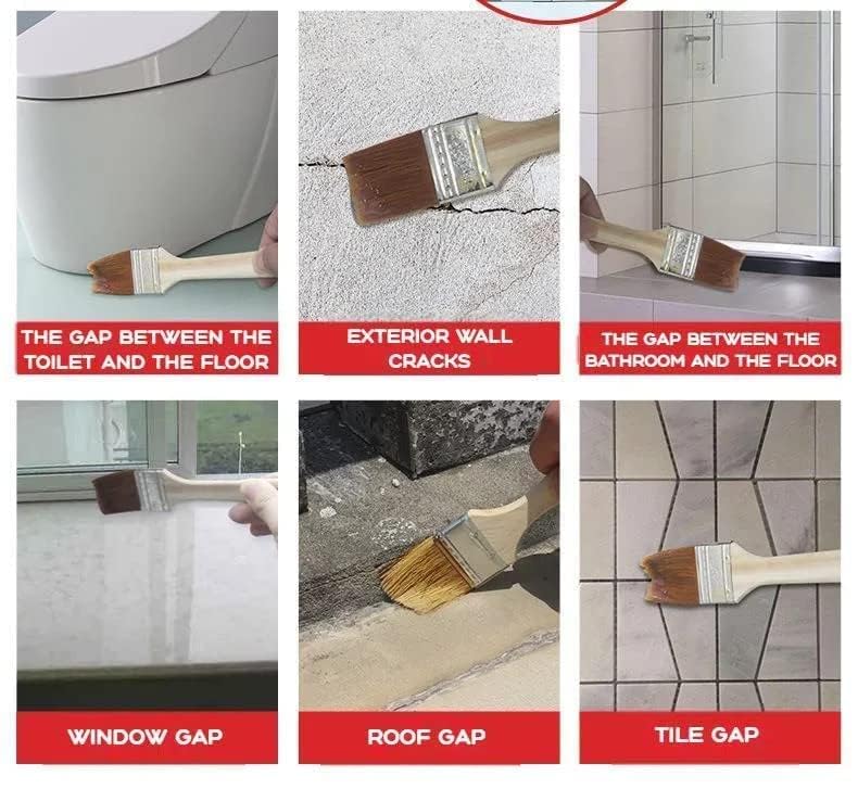 Transparent Waterproof Glue 300g with Brush, Leakage Protection Outdoor Bathroom Wall Tile Window Roof, Anti-Leakage Agent, sealant glue, Roof Sealant Waterproof Gel