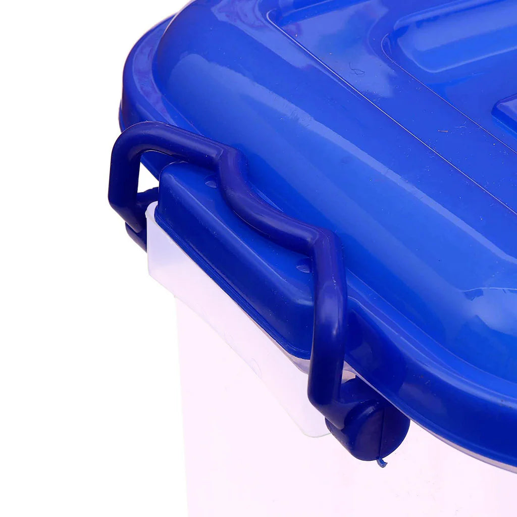 Plastic Container with Side Lock-Handle for Flour, Pulses, Cereal, Atta, Rice, Snacks Etc (3.5 KG) - Bhavnagar Deodap
