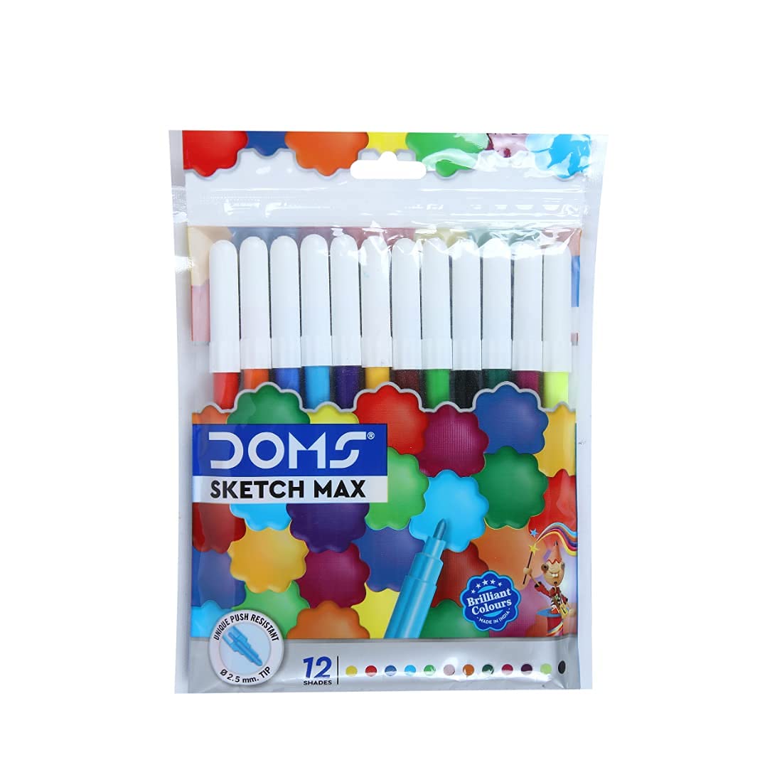 Sketch Max Non-Toxic Water Colour Sketch Pens (12 Assorted Shades x 1 Set) - Bhavnagar Deodap