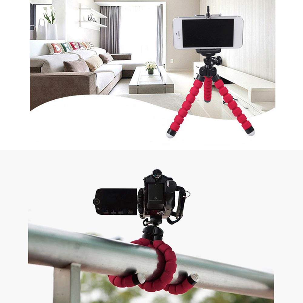 Portable Mini Octopus Tripod Stand with Phone Holder for Live Selfie, Mobile Phone Portable and Adjustable Stent - Bhavnagar Deodap