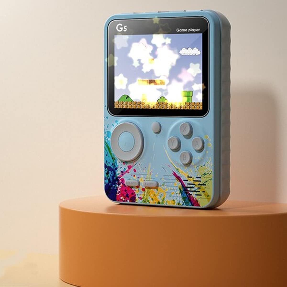 G5 Gamebox, 2 Players Gamepad:Video Game for Kids, 500 in 1 Retro Gaming Console, Handheld Classical Game Box Can Play On TV, 500 Games Like Contra, Tank, Bomber Man, USB Rechargeble, Age 3+
