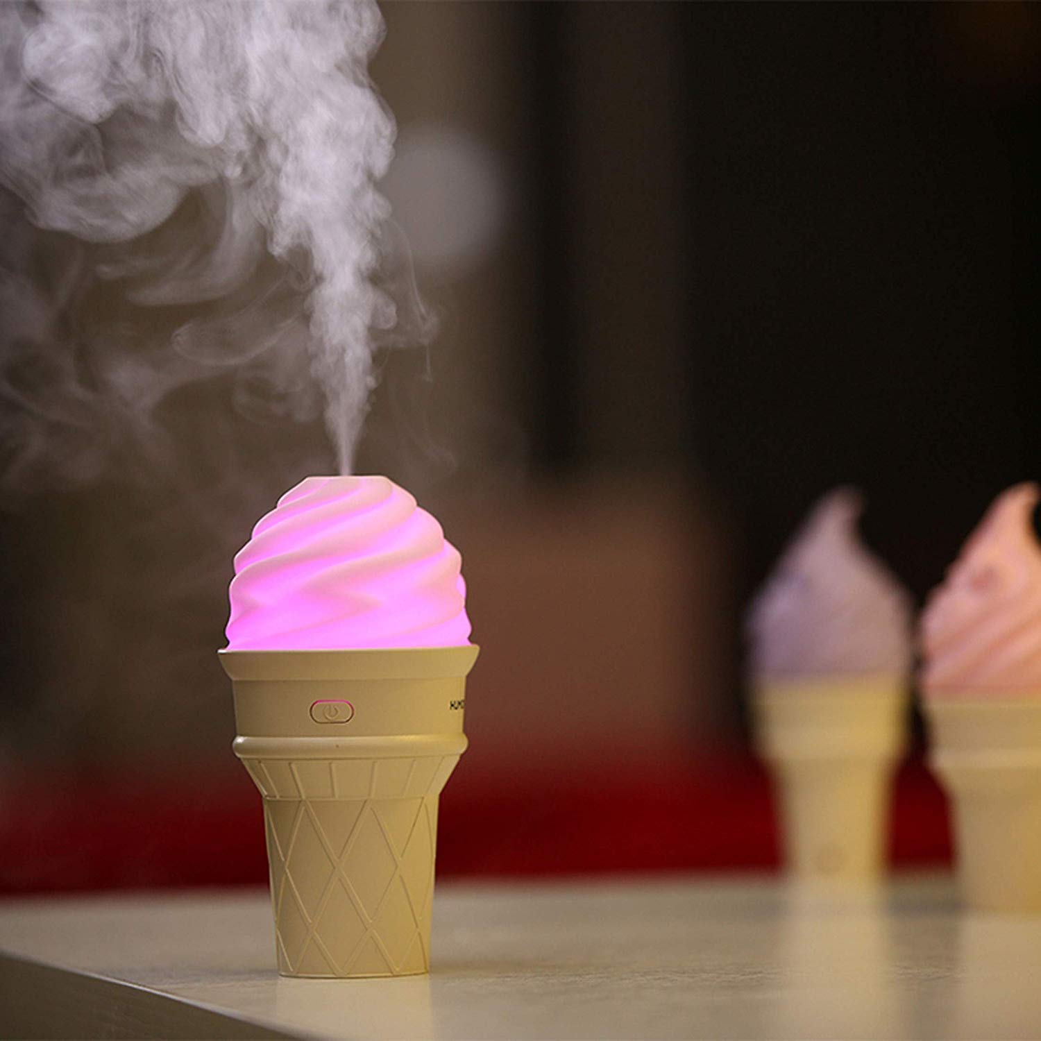 Ice Cream Design LED Humidifier for Freshening Air & Fragrance (Multicoloured) - Bhavnagar Deodap
