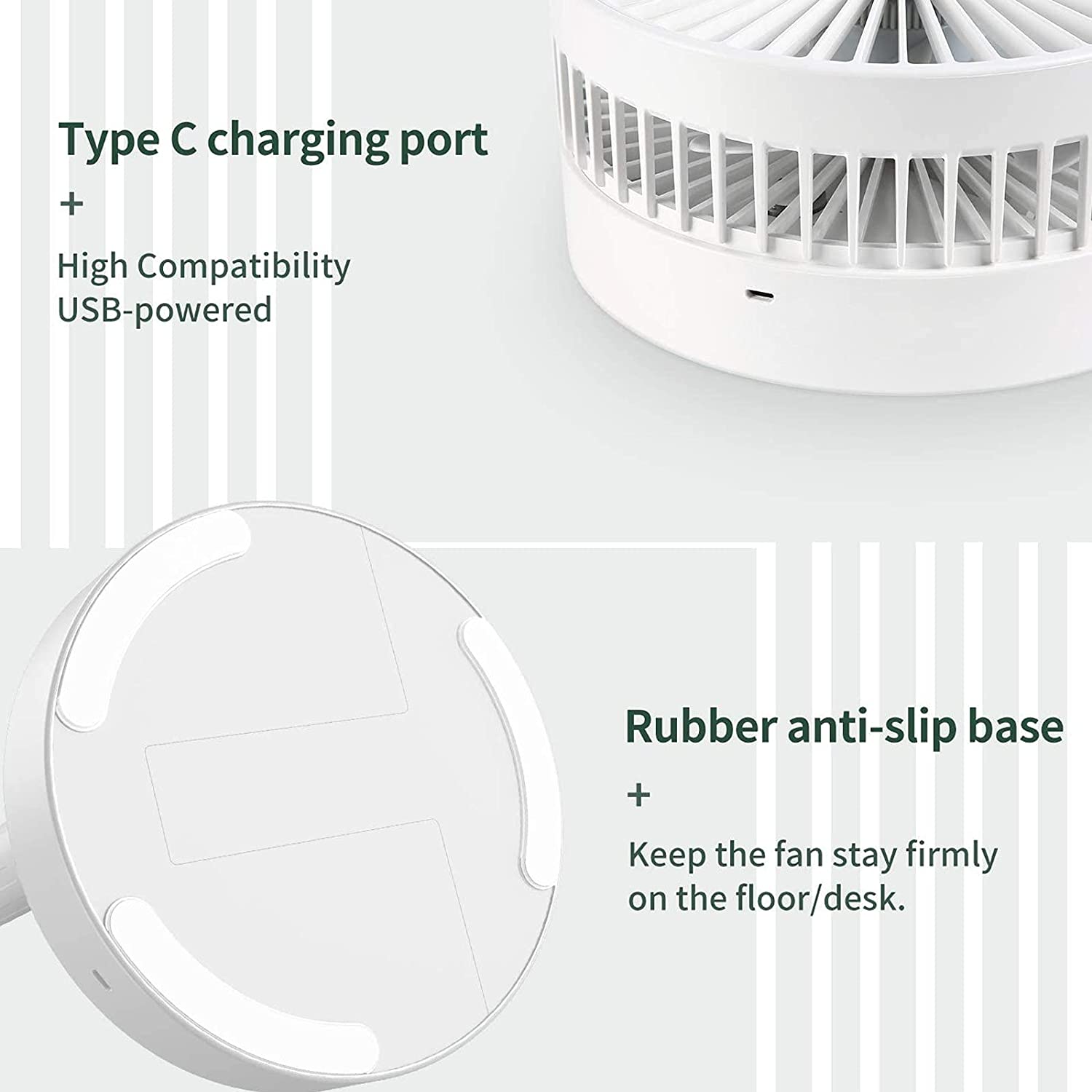 SILENT TABLE TOP PERSONAL FAN FOR BEDSIDE, OFFICE TABLE