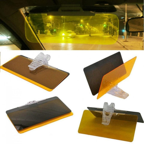 Car Sun Visor, 2 in 1 Universal Day and Night Anti-Glare Visor Sun Visor Extender, Visor Blocker, Night Vision Anti-Dazzle Windshield Driving Visor, UV-Filtering Eye Protector - Bhavnagar Deodap