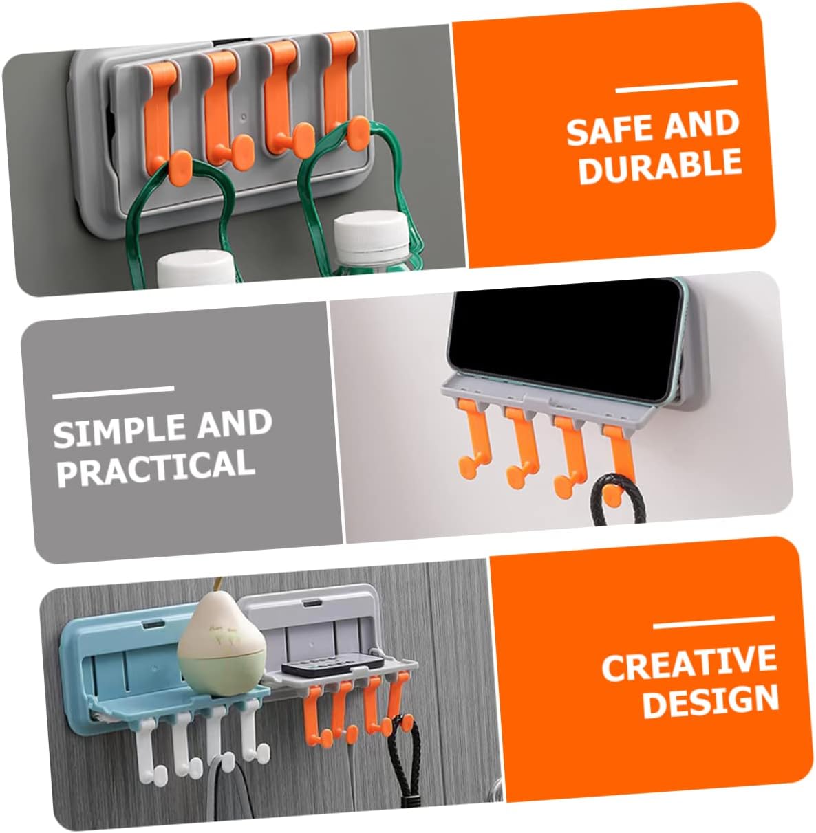 Multi-Purpose Hook up Wall Mounted Hook Towel Hook Rack Foldable Wall Hooks Mobile Holder Stand Towel Hangers Wall Mounted Coat Rack Foldable Hook, Mobile Stand - Bhavnagar Deodap