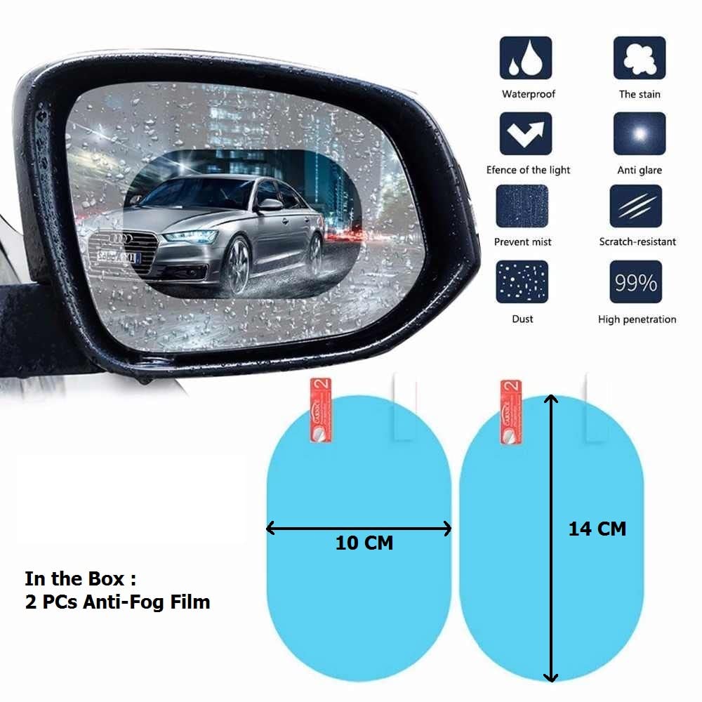 Anti Fog Anti Scratch Interior Rearview Car Mirror Film Waterproof HD Clear Protective Sticker Film for Safe Driving, Car Mirrors, Side Windows - Bhavnagar Deodap