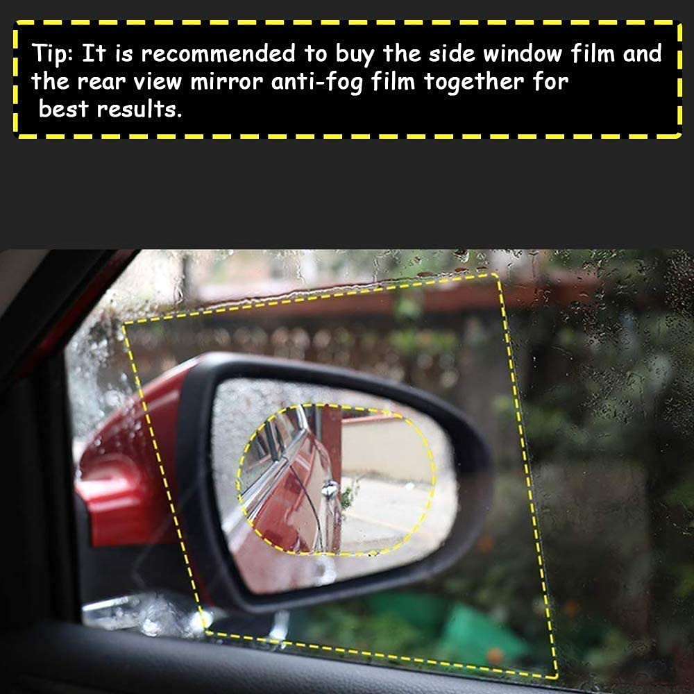 Anti Fog Anti Scratch Interior Rearview Car Mirror Film Waterproof HD Clear Protective Sticker Film for Safe Driving, Car Mirrors, Side Windows - Bhavnagar Deodap