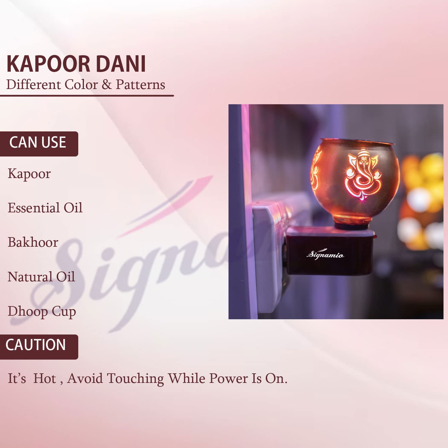 Multipurpose Incense Aroma Dhoop Karpur Kapoor Dani Camphor Burner Diffuser Machine Stand Electrical Night Lamp for Home,Office - Bhavnagar Deodap