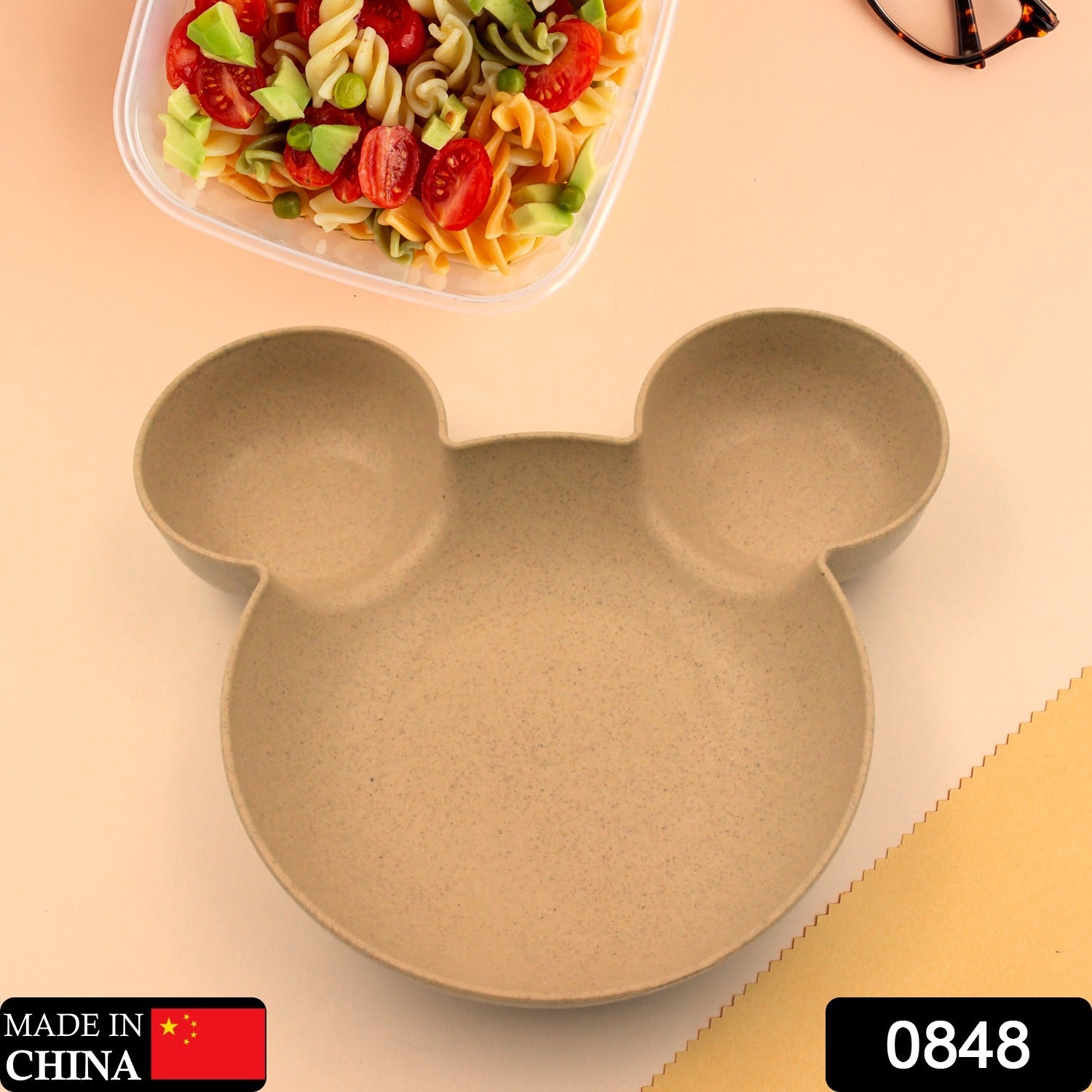 Mickey Mouse Shape Plates for Kids, BPA Free, & Unbreakable Children’s Food Plate, Kids Bowl, Fruit Plate, Baby Cartoon Pie Bowl Plate, Tableware (1 Pc) - Bhavnagar Deodap