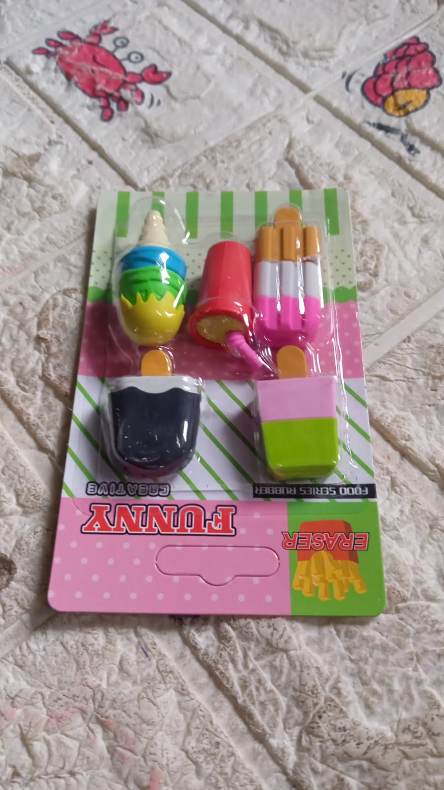 Mini Eraser Set for Kids (5 Pieces) - Fun Designs, Party Favors, School Prizes - Bhavnagar Deodap