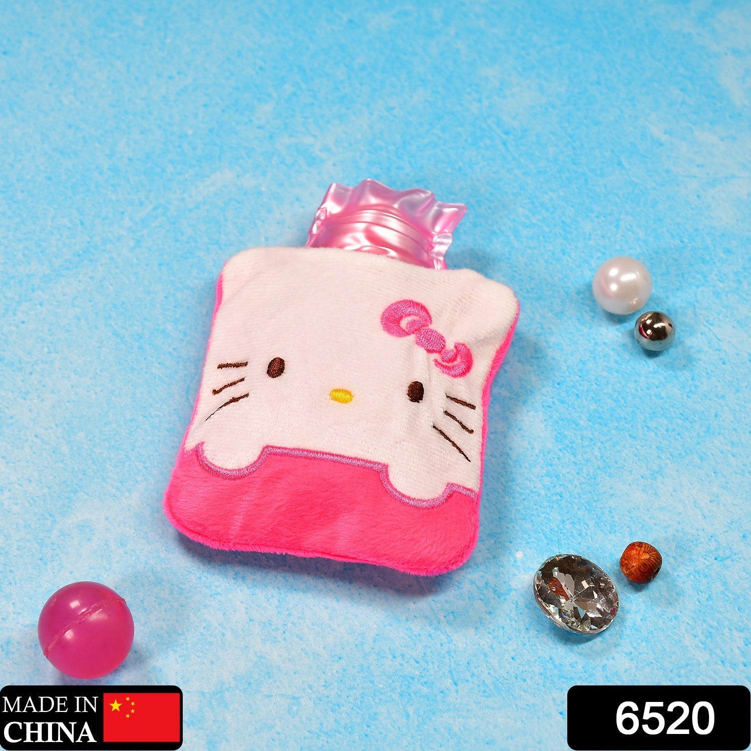 Pink Hello Kitty Small Hot Water Bag with Cover for Pain Relief - Bhavnagar Deodap