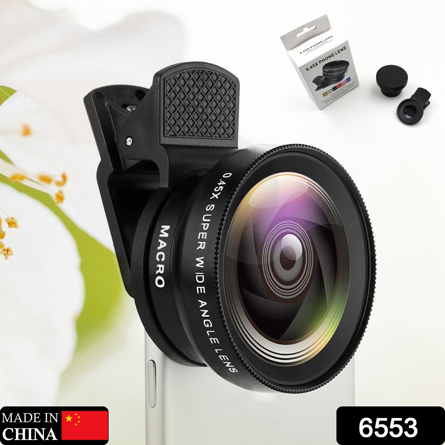 Camera Lens External Phone Lens Phone Camera Lens 0.45X Universal Ultra Wide Angle 12.5X Beauty Function External Lens Camera Accessories for Take Pictures, most Android Smartphone - Bhavnagar Deodap