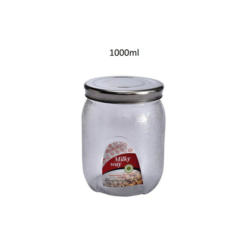 Milky Way Pet Transperant Jar 1000 Mi - Bhavnagar Deodap