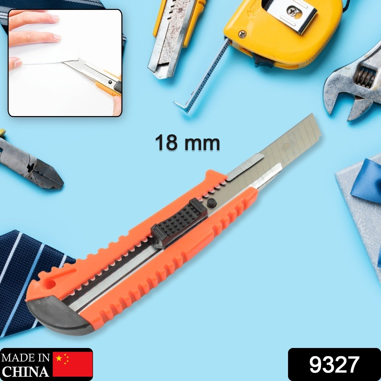 Multi-Use Iron Cutter, Cutting Blade and Precision Knife Blade, Utility Knife - Heavy Duty Industrial Cutter Knife (18mm) - Bhavnagar Deodap