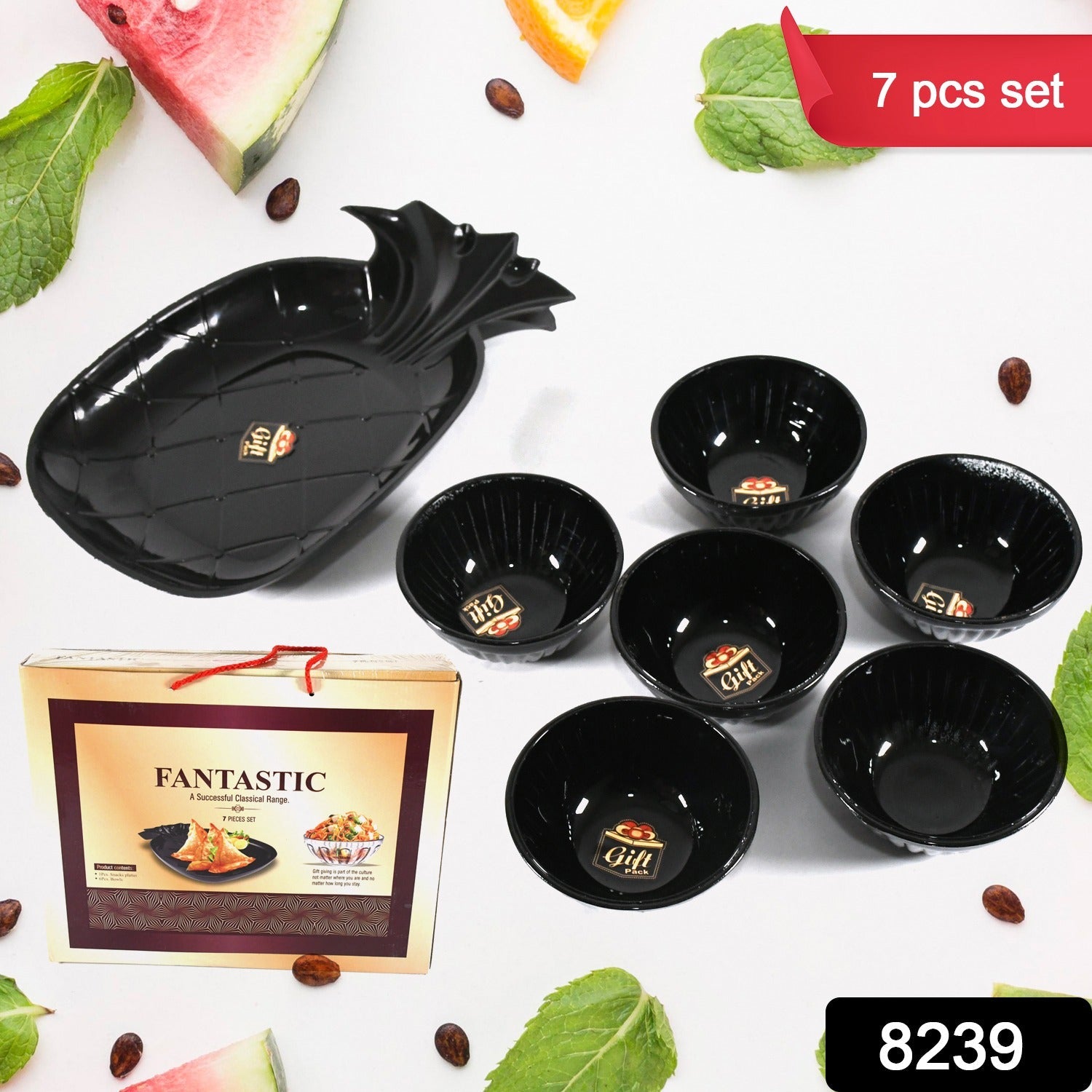 Ideal for Rice, Pasta, Desserts Home & Kitchen Serving Bowl & platter (7 Pcs set) - Bhavnagar Deodap