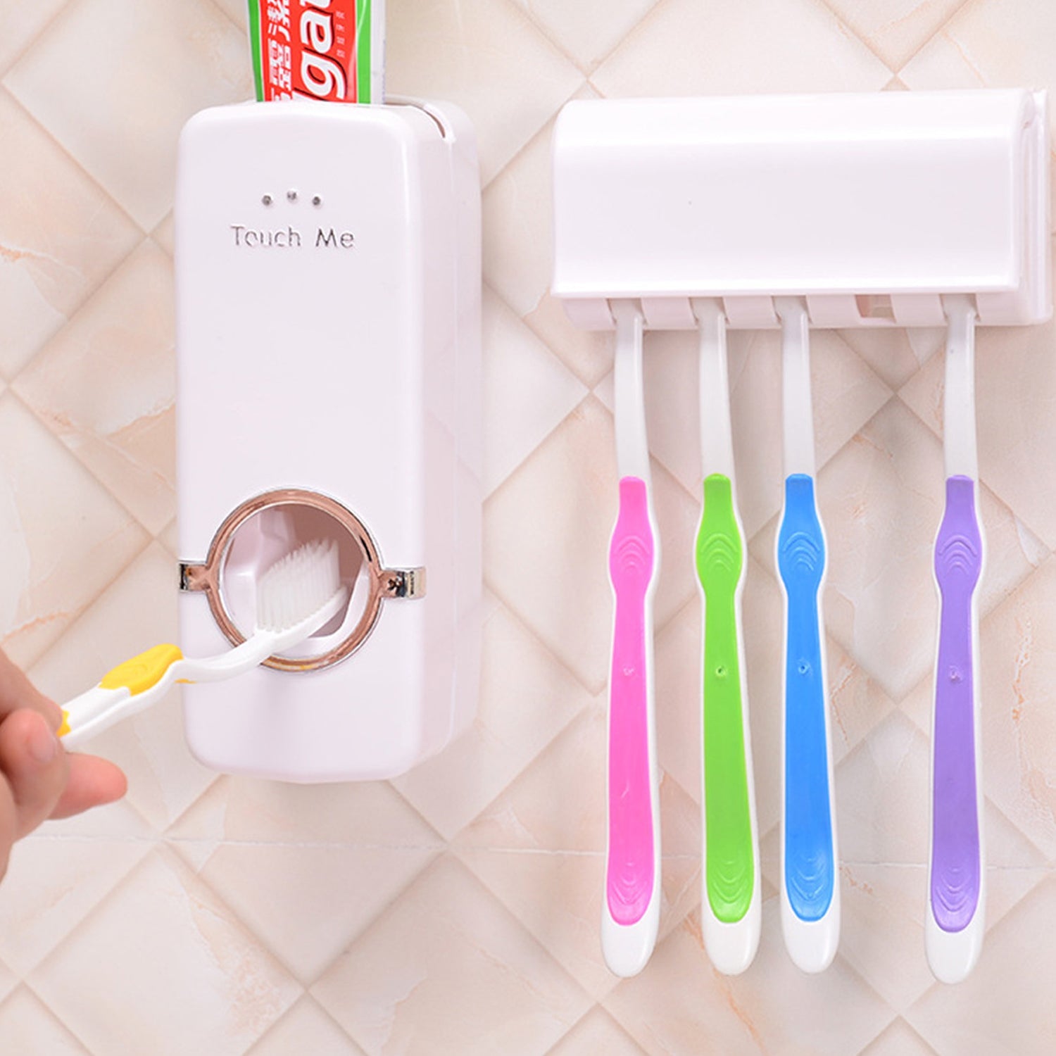 Toothpaste Dispenser & Tooth Brush Holder - Bhavnagar Deodap