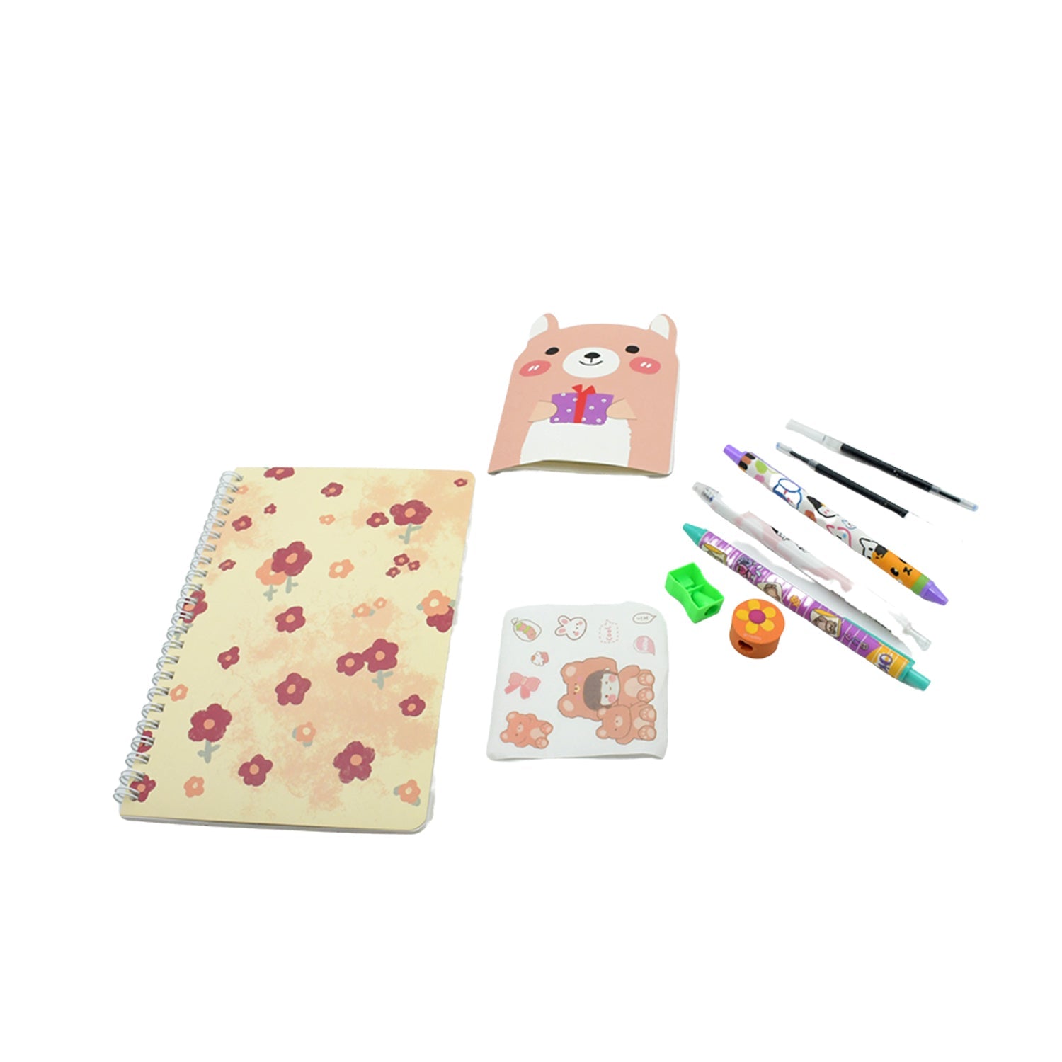 Cartoon Stationery Box  Cartoon Design School Box Book , diary , Pen , Eraser, Sharpner , Sticker & Pen Refill Student Gift School box  (1 box) - Bhavnagar Deodap